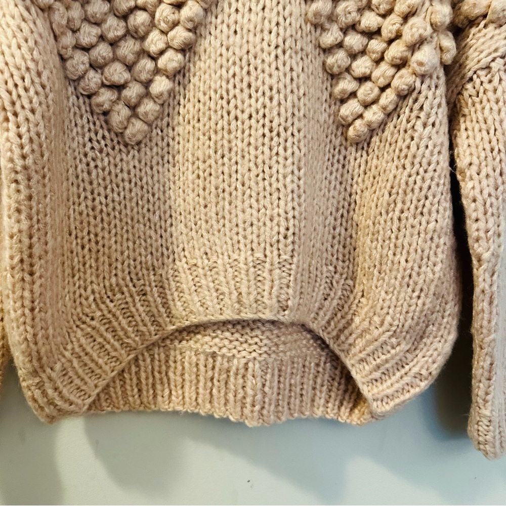 Chicwish AS PEPPY AS YOU ARE POM-POM TURTLENECK SWEATER wool Small - Picture 5 of 9